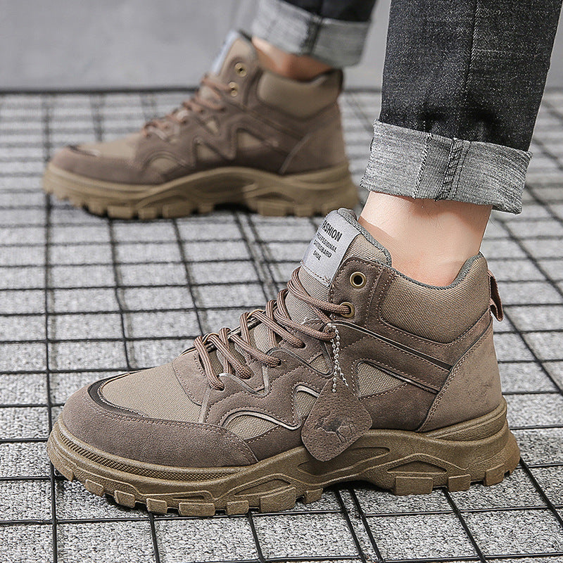 High-Top Schuhe aus PU-Leder mit dicker Gummisohle | Ideal für Herbst und Winter