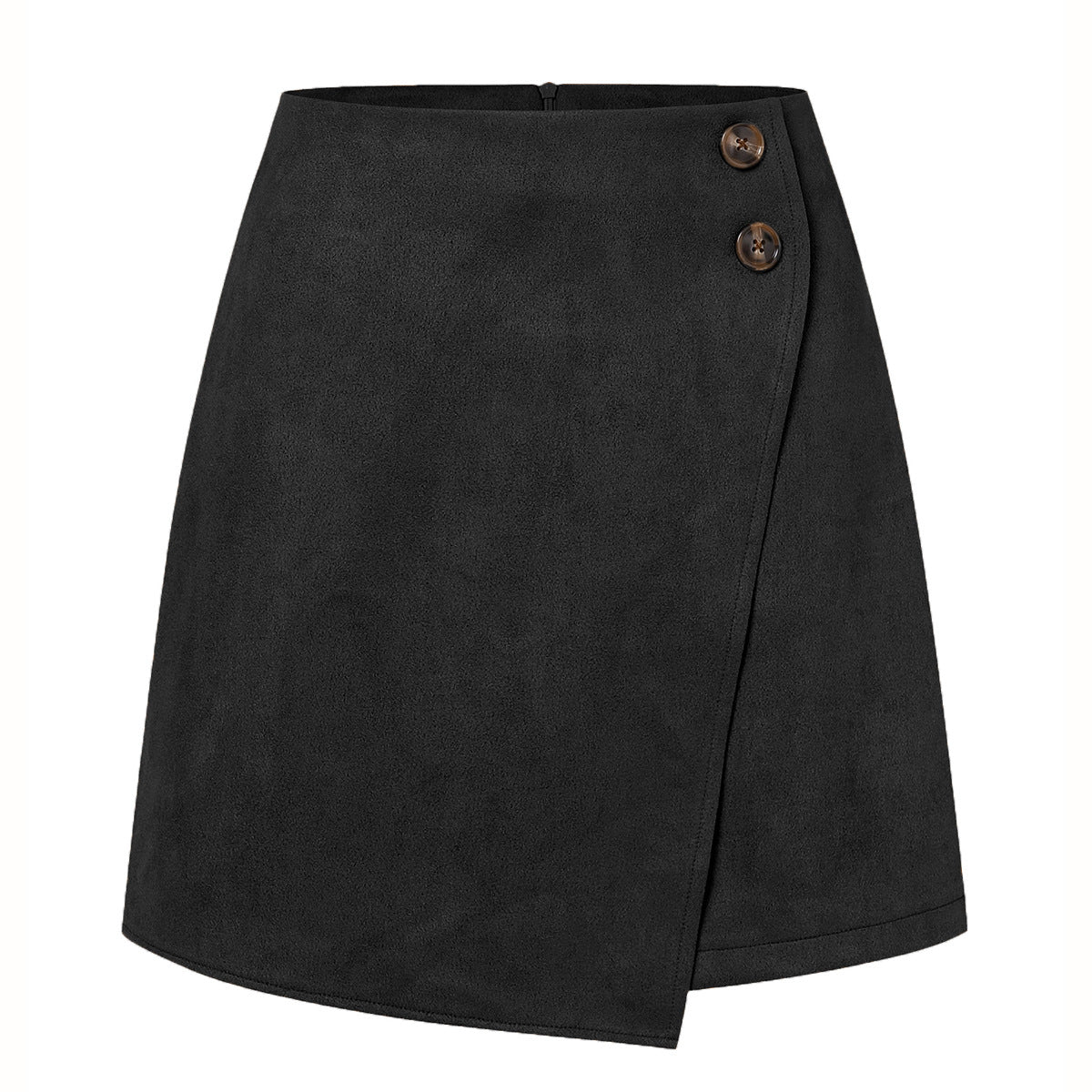 Chice Suede High-Waist Asymmetrische Kurzrock | Ideal für Herbst und Winter