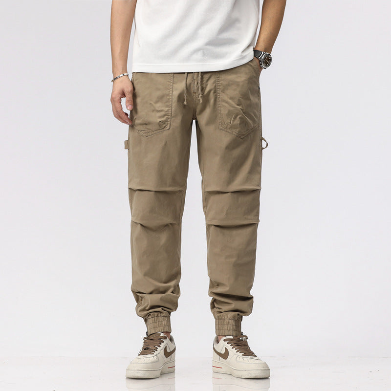 Herren Slim-Fit Arbeitshosen mit Reißverschluss I Ideal für Sommer