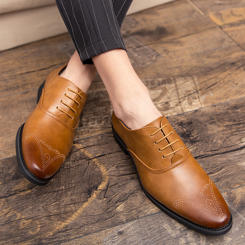 Herren Business Schuhe aus PU-Leder mit Gummisohle und Atmungsaktivem Design | Ideal für alle Jahreszeiten