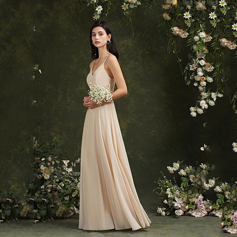 Tiefes V-Spitzen Langkleid mit Mittlerer Taille | Ideal für Frühling und Sommer