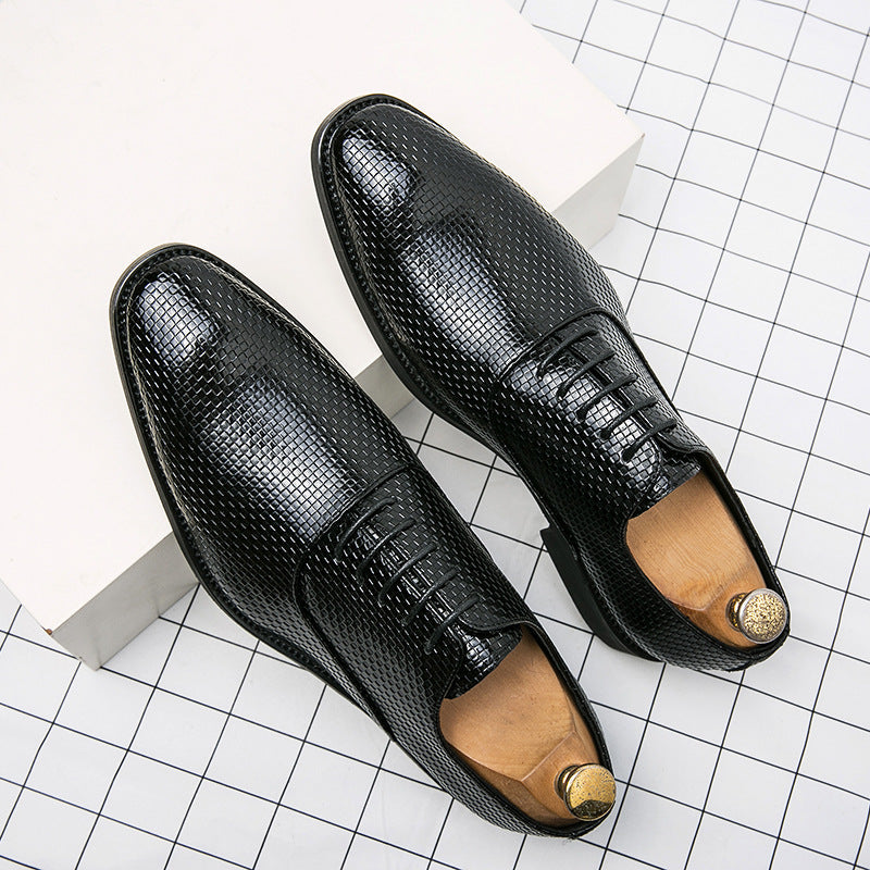 Herren Leder Business Schnürschuhe mit Spitzem Zeh | Ideal für Frühling Sommer und Herbst