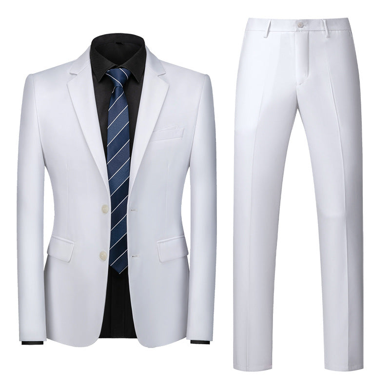Herren Slim Fit Zwei-Teile Anzug mit Reverskragen | Ideal für Alle Jahreszeiten