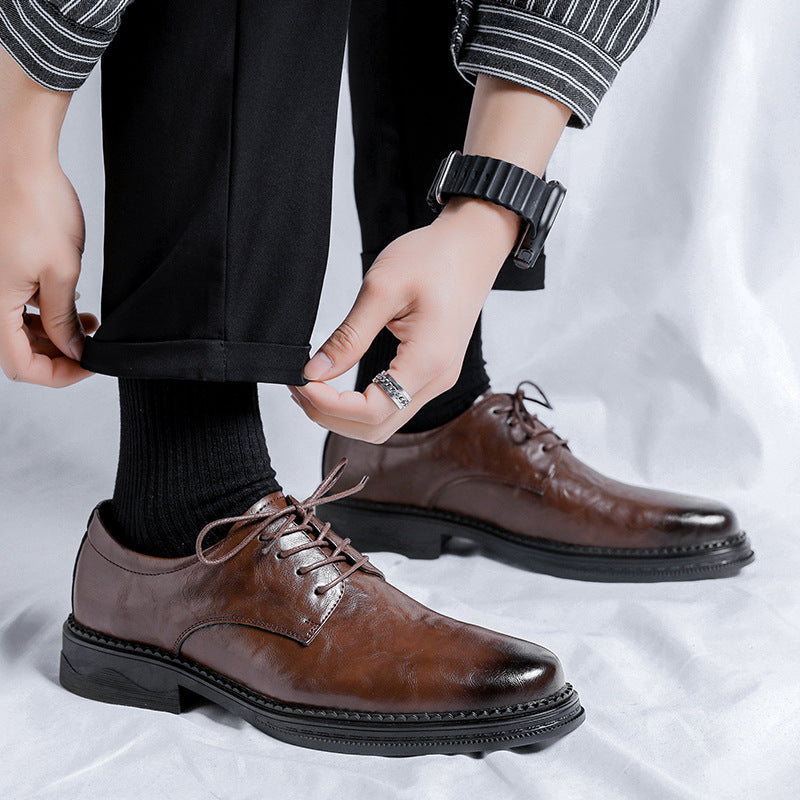 Herren Businessschuhe aus PU-Leder mit Weicher Gummisohle | Ideal für alle Jahreszeiten