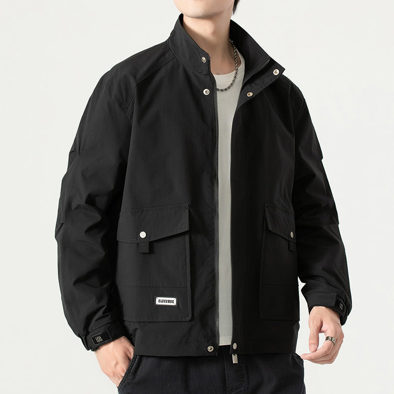 Gestreifte Cordjacke mit Aufgesetzten Taschen und Lockerer Passform | Ideal für den Frühling