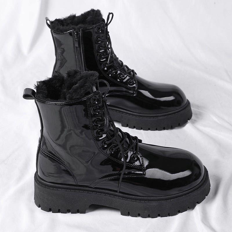 Herren Leder Motorrad Arbeitsstiefel | Ideal für den Winter
