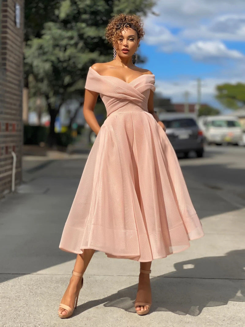 Schulterfreies Rückenfreies Party Nacht Kleid | Ideal für Abendveranstaltungen