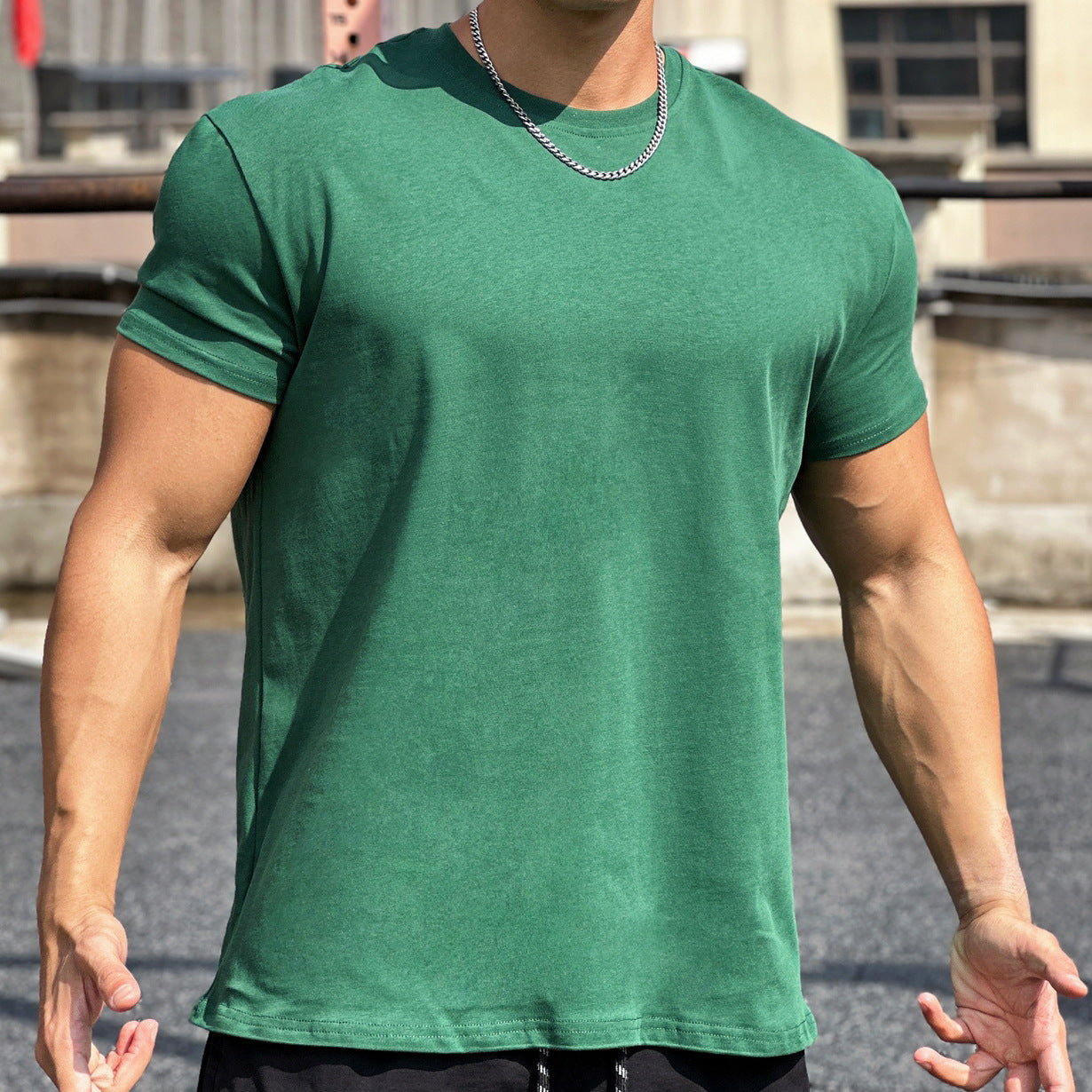Baumwoll-Sportshirt mit Loose Fit und kurzen Ärmeln | Ideal für den Sommer