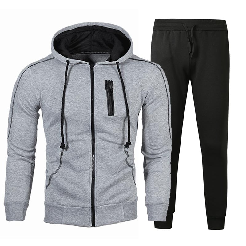 Herren Kapuzen-Cardigan-Jacke mit Langarm | Ideal für Frühling und Herbst