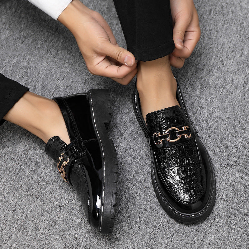 Glänzende Niedrig-Top Leder Schuhe für Herren Ideal für Frühling, Sommer und Herbst