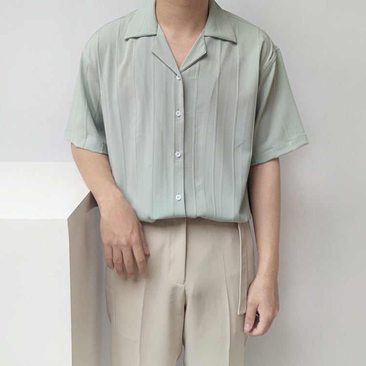 Locker sitzendes Halbarm-Cardigan-Hemd | Ideal für den Sommer