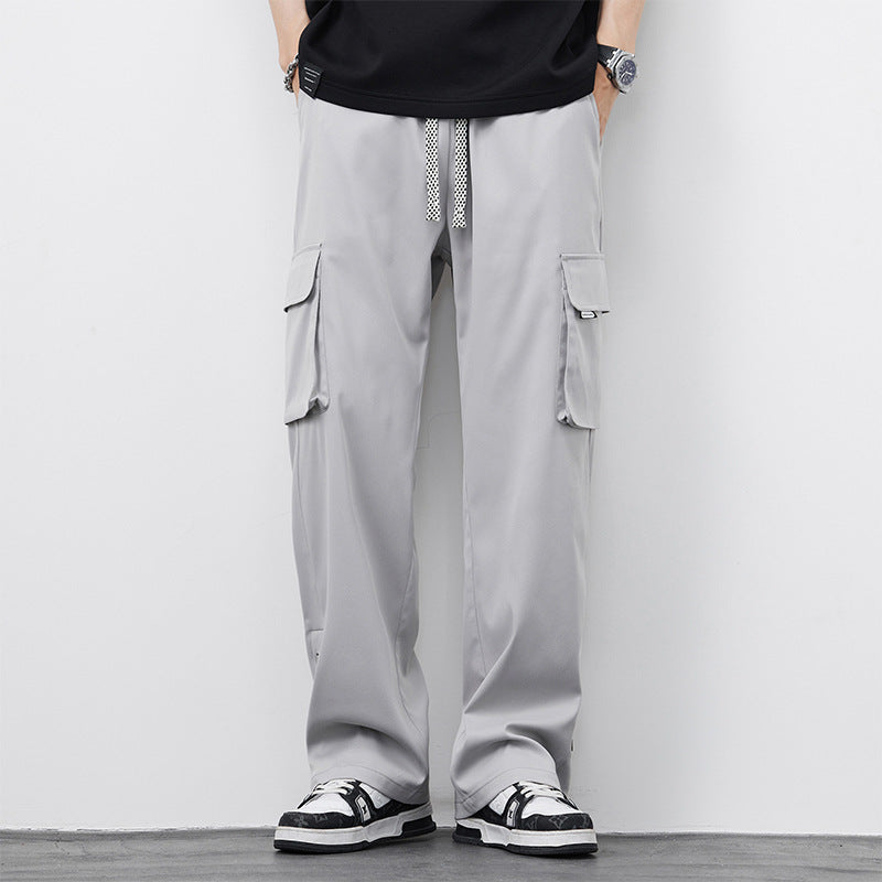 Herren Plus-Size Lockere Gerade-Hose Arbeitslatzhose I Ideal für Sommer
