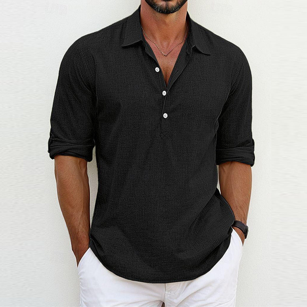 Langarm-Polo-Shirt mit Kragen Ideal für Alle Jahreszeiten
