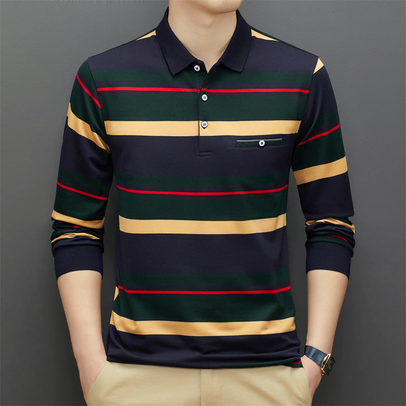 Gestreiftes Poloshirt mit Kragen Kurzarm | Ideal für den Sommer