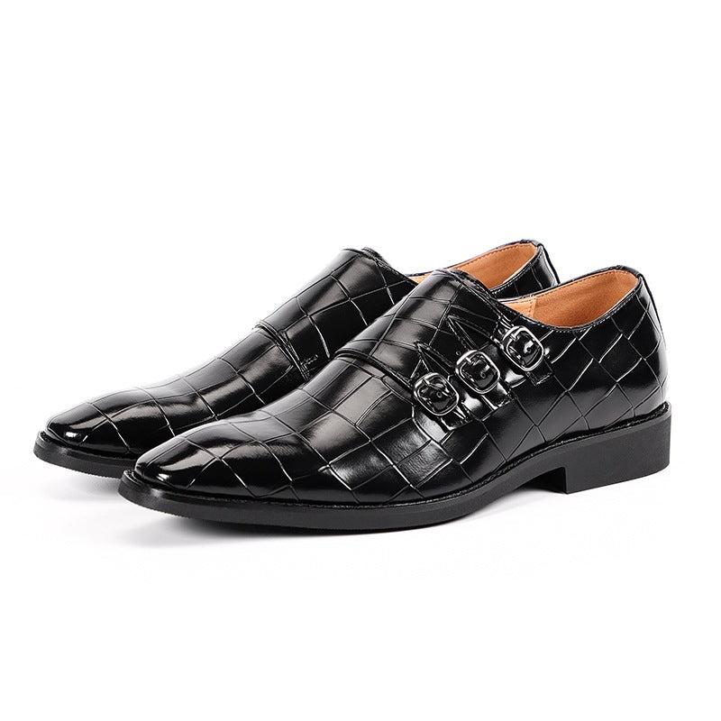 Herren Atmungsaktive Slipper aus PU-Leder mit Gummisohle | Ideal für alle Jahreszeiten