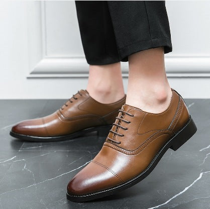 Herren Oxford Leder Business-Schuhe mit Schnürverschluss | Ideal für Alle Jahreszeiten
