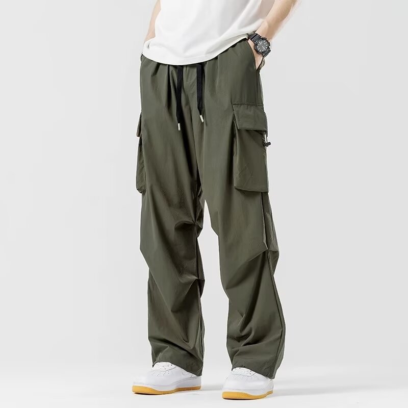 Herren Lockere Gerade Cargo Hosen Ideal für Frühling und Herbst