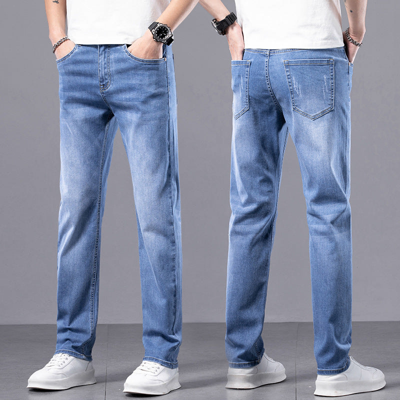 Herren Slim-Fit Stretch-Hose mit Reißverschluss | Ideal für den Frühling