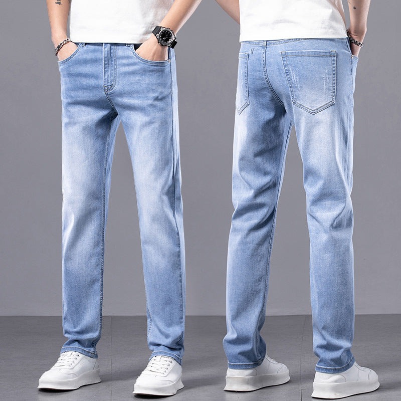 Herren Slim-Fit Stretch-Hose mit Reißverschluss | Ideal für den Frühling