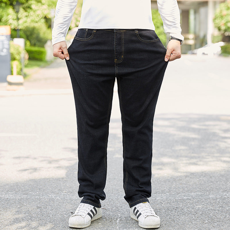 Plus-Size Herren Lose Gerade Bein Mit Mittlerer Taille Jeans I Ideal für Alle Jahreszeiten