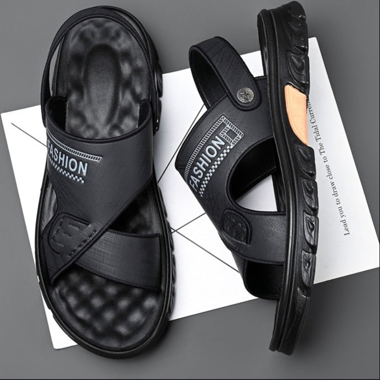Offene Zehen Echtes Leder Sandalen mit Rutschfester Sohle | Ideal für den Sommer