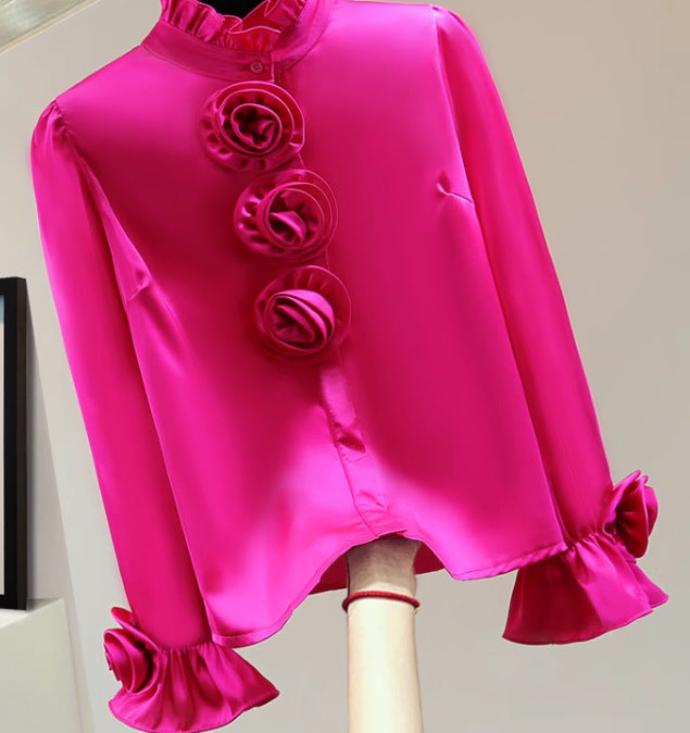 Geblümtes Langarmshirt mit Lockerer Passform zum Überziehen | Ideal für den Frühling