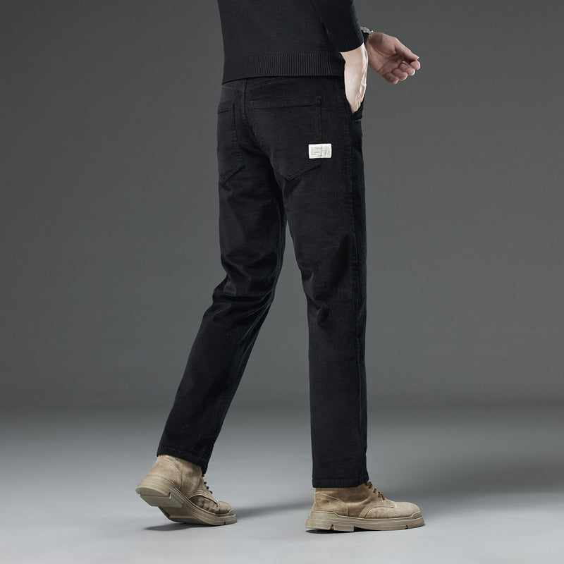 Herren Slim Fit Cord-Hosen mit Geradem Bein I Ideal für Herbst und Winter