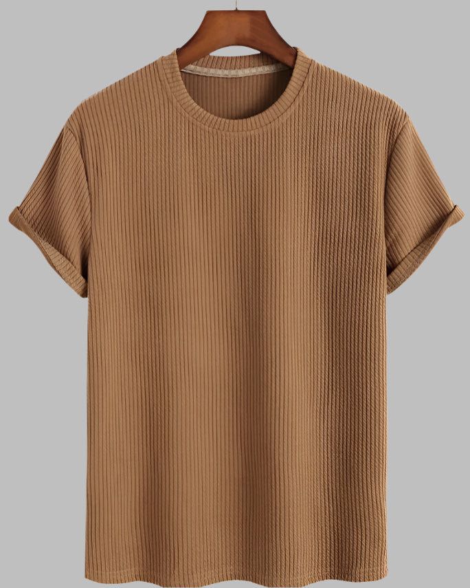 Herren Lockeres Rundhals Kurzarm-T-Shirt Ideal für den Sommer
