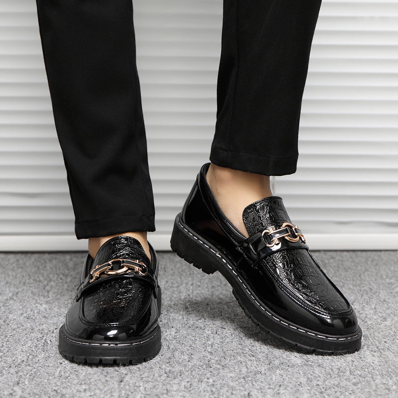 Glänzende Niedrig-Top Leder Schuhe für Herren Ideal für Frühling, Sommer und Herbst
