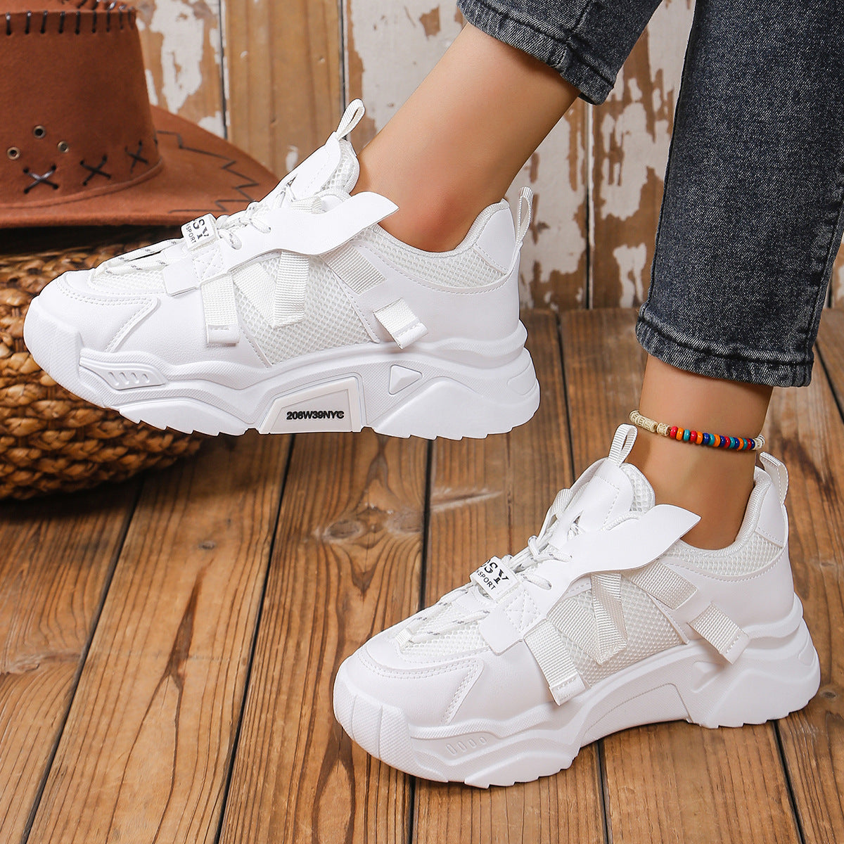 Atmungsaktive Mesh-Laufschuhe für Frauen mit Höhenverstellung | Ideal für Frühling, Herbst