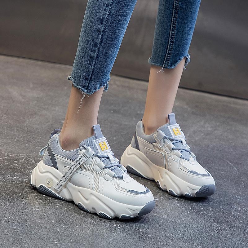 Plateau-Sneaker aus Echtleder | Ideal für alle Jahreszeiten