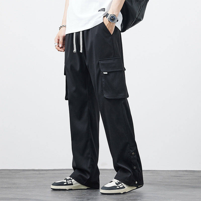 Herren Plus-Size Lockere Gerade-Hose Arbeitslatzhose I Ideal für Sommer