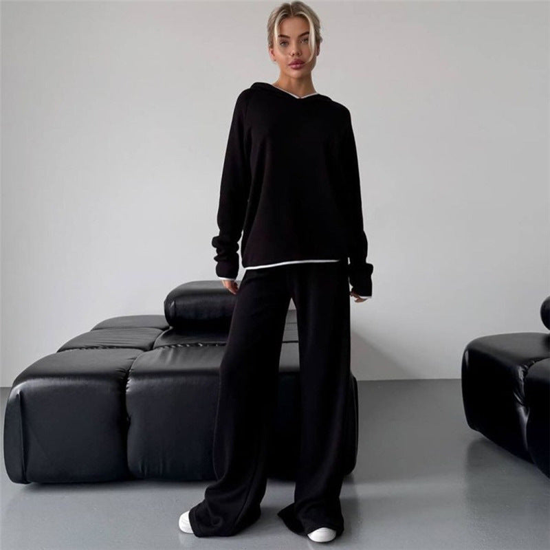 Kapuzensweatshirt und Gerade-Hosen Set | Ideal für Herbst und Winter