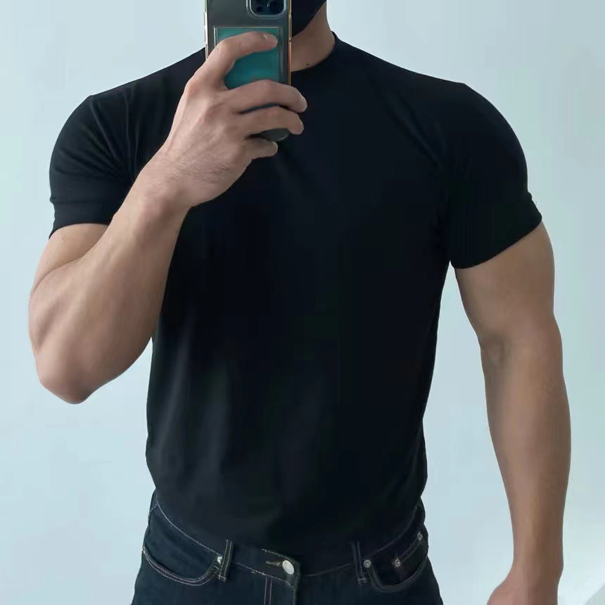 Herren Slim Fit Schnell-Trocknendes Kurzarm T-Shirt – Ideal für den Sommer