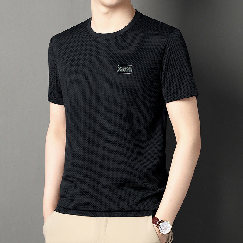 Herren Jacquard Kurzarm Pullover – Ideal für den Sommer