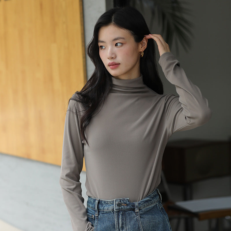 Pullover mit Mittlerem Kragen Slim Fit und Langem Arm | Ideal für Herbst