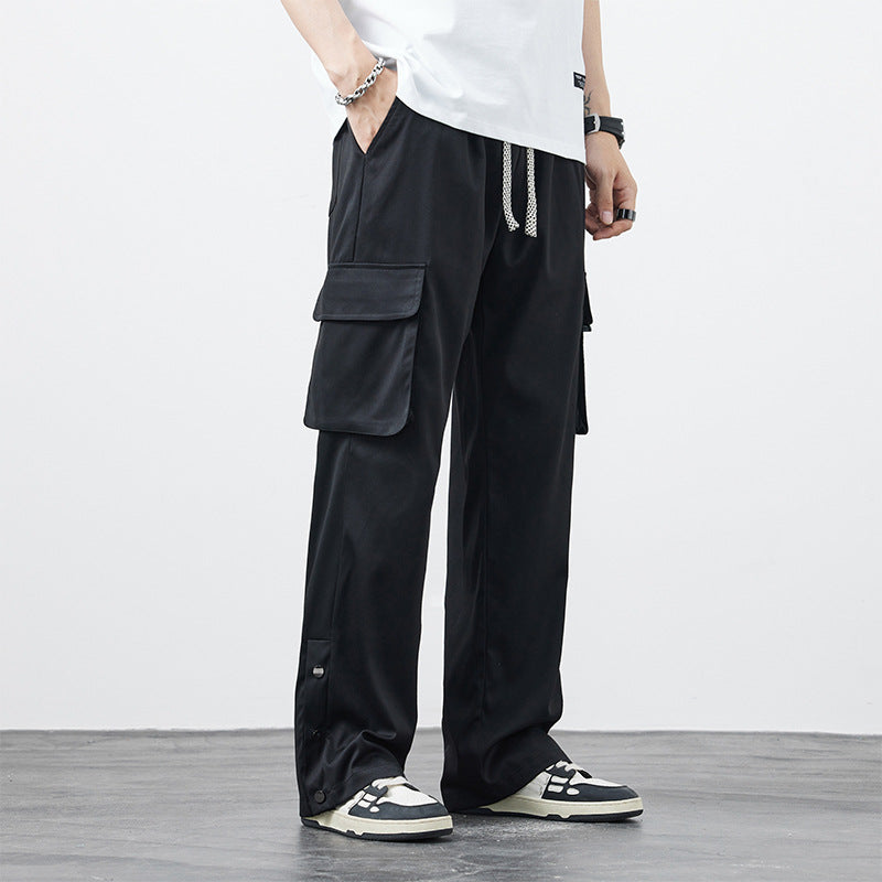 Herren Plus-Size Lockere Gerade-Hose Arbeitslatzhose I Ideal für Sommer
