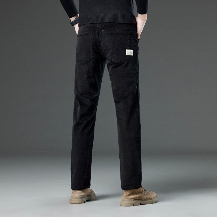 Herren Slim Fit Cord-Hosen mit Geradem Bein I Ideal für Herbst und Winter