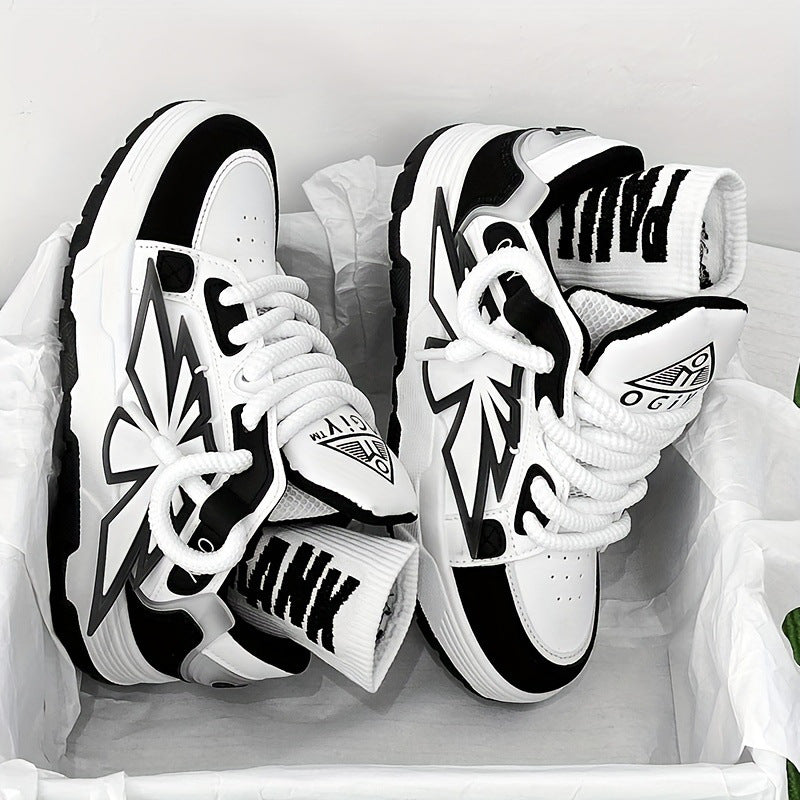 Herrensneaker mit Dicker Sohle und Synthetikleder-Obermaterial | Ideal für Frühling Sommer und Herbst
