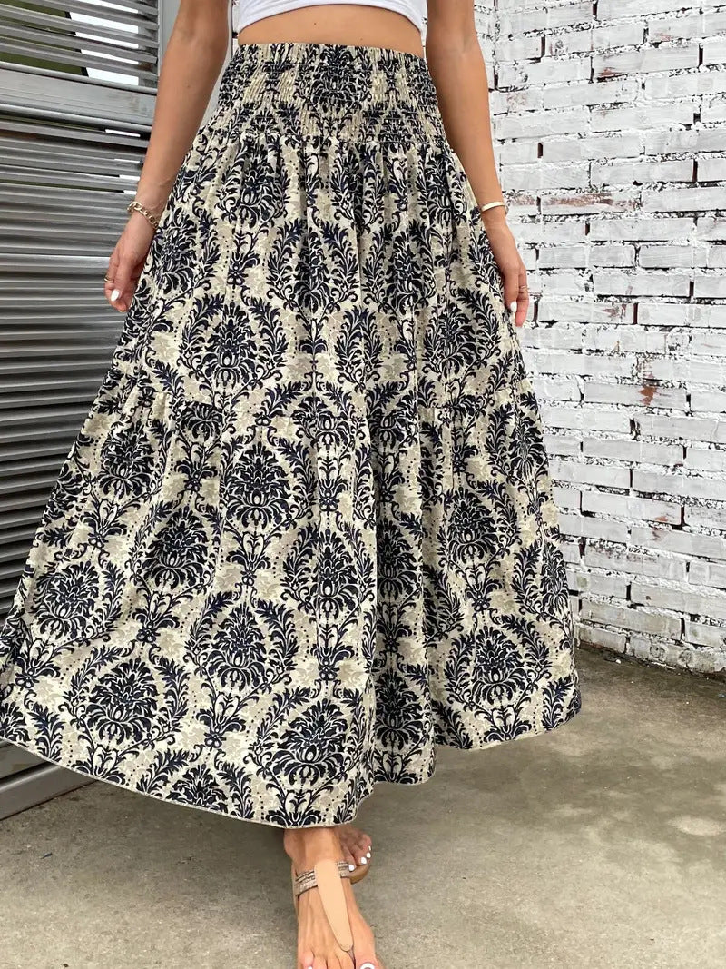 Geblümter Chiffon A-Linien Rock | Ideal für den Sommer