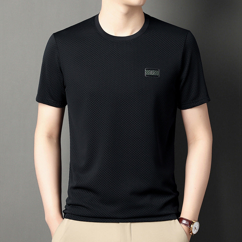 Herren Jacquard Kurzarm Pullover – Ideal für den Sommer