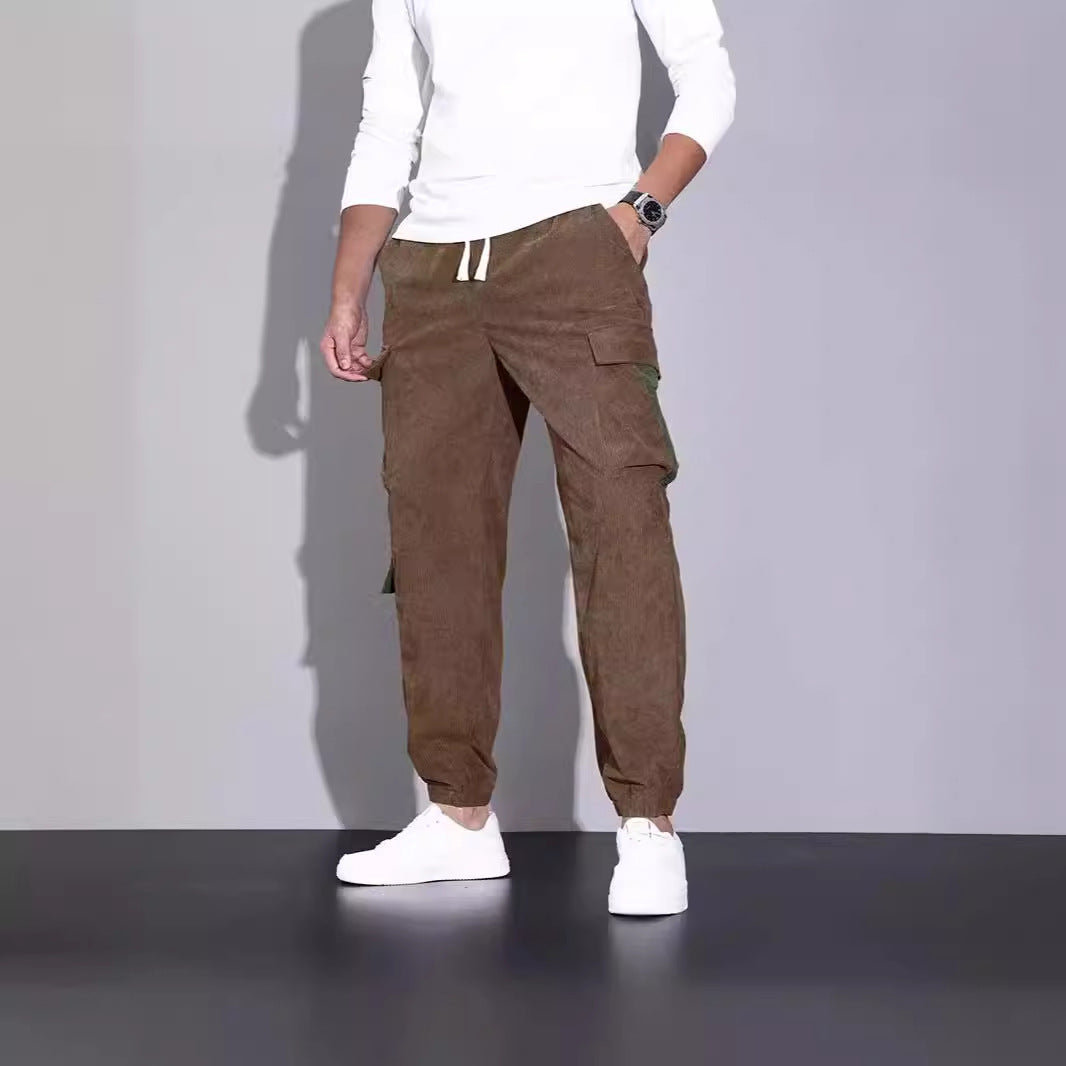 Cordhose Latzhose mit Knöchelbindung Ideal für den Herbst
