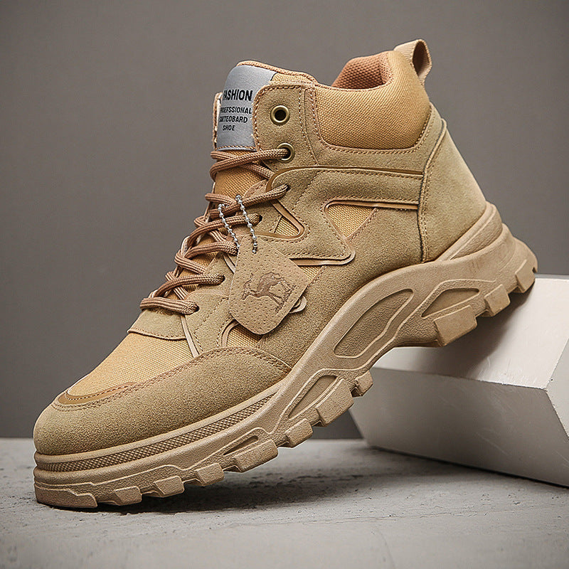 High-Top Schuhe aus PU-Leder mit dicker Gummisohle | Ideal für Herbst und Winter