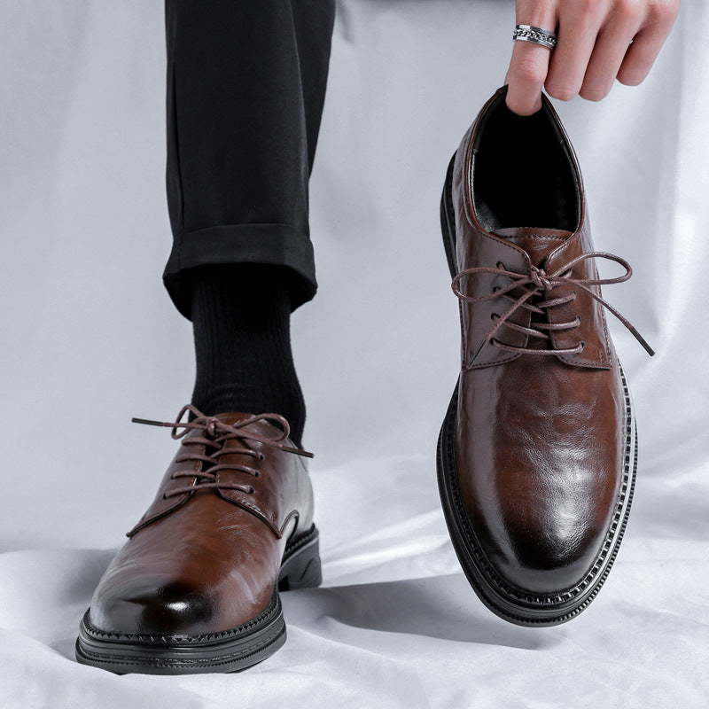 Herren Businessschuhe aus PU-Leder mit Weicher Gummisohle | Ideal für alle Jahreszeiten