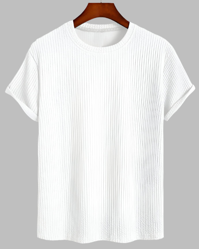 Herren Lockeres Rundhals Kurzarm-T-Shirt Ideal für den Sommer
