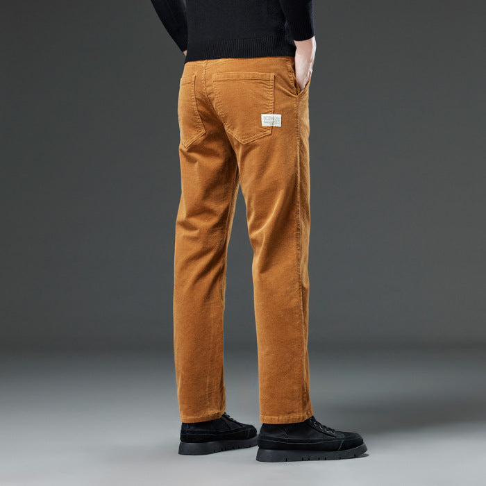 Herren Slim Fit Cord-Hosen mit Geradem Bein I Ideal für Herbst und Winter