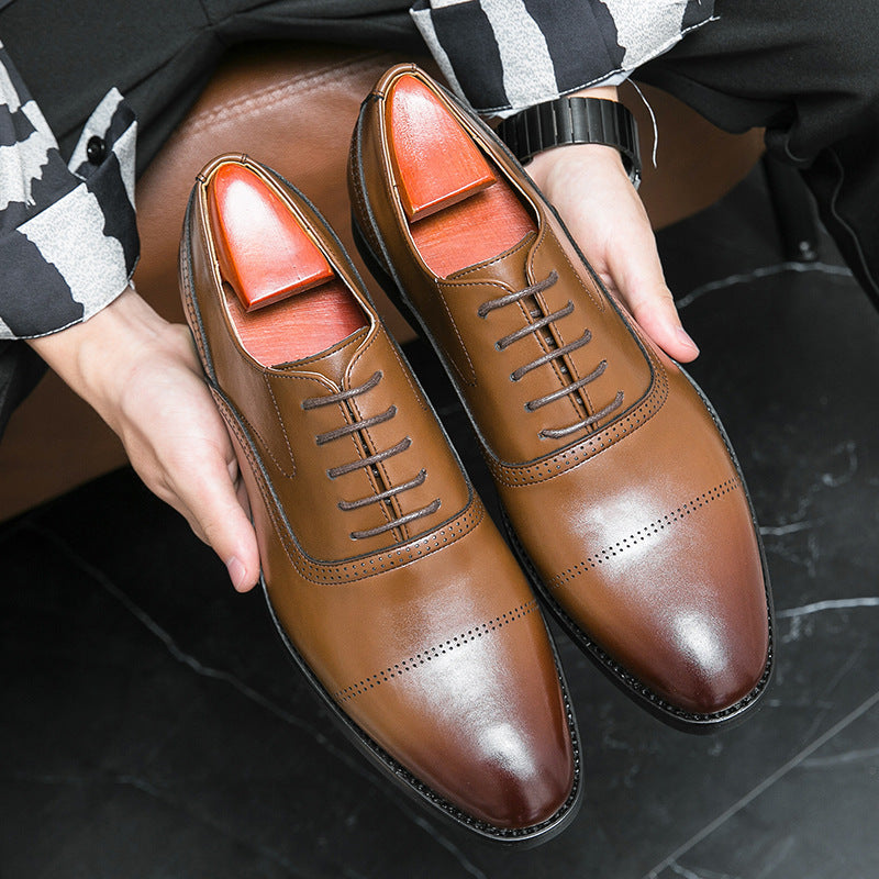Herren Oxford Leder Business-Schuhe mit Schnürverschluss | Ideal für Alle Jahreszeiten