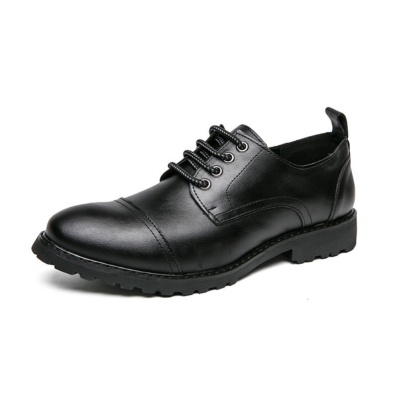 Herren Drei-Teilige Leder Business Schuhe mit Rundspitze | Ideal für Alle Jahreszeiten