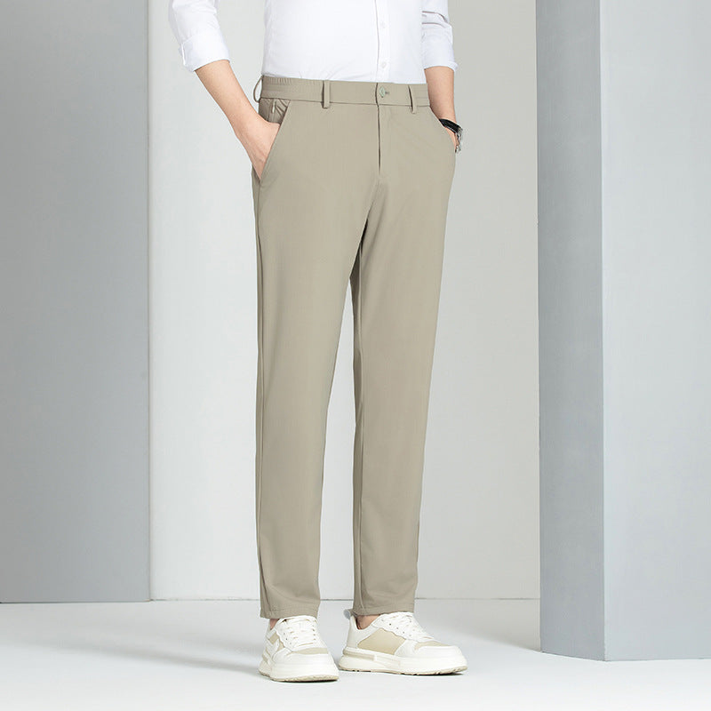 Herren Elastische Eis-Seide Hosen Ideal für den Frühling