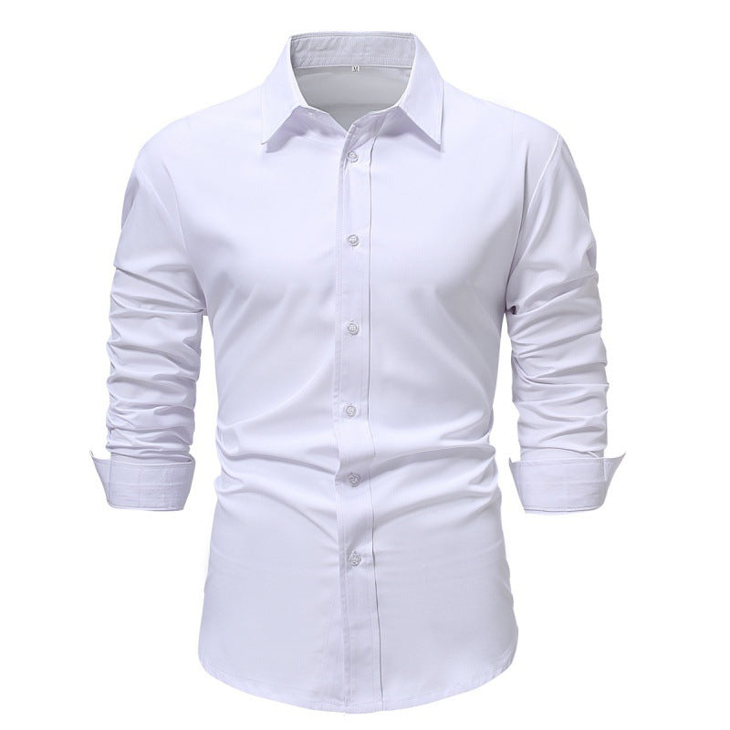 Langarm Business-Hemd in Uni-Farbe | Ideal für Frühling und Herbst